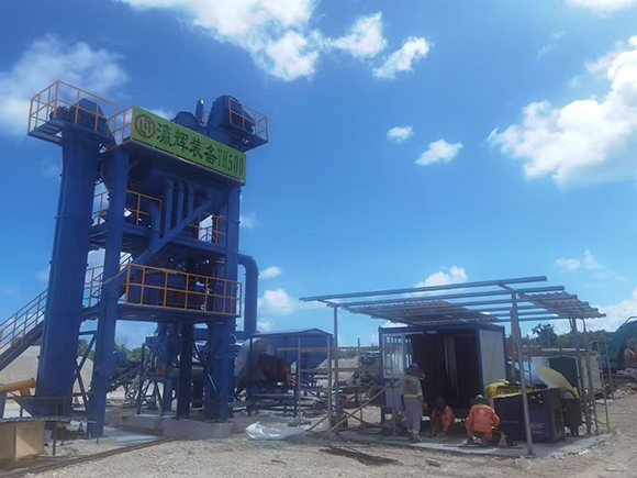 出海赋能海外基建！河南瀛辉机械500型强拌设备助力瑙鲁援建工程